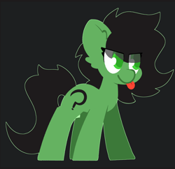 Size: 3667x3550 | Tagged: safe, artist:moonydusk, derpibooru import, oc, oc only, oc:anon filly, female, filly, foal, gray background, simple background, solo, tongue, tongue out