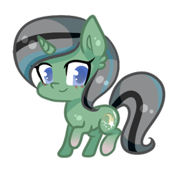 Size: 455x448 | Tagged: safe, artist:oniiponii, derpibooru import, oc, oc only, pony, unicorn, ear fluff, ears, female, horn, mare, raised hoof, raised leg, simple background, smiling, solo, transparent background, unicorn oc