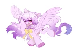 Size: 1127x750 | Tagged: safe, artist:swaybat, derpibooru import, oc, oc only, oc:kamina morna, pegasus, pony, simple background, solo, tongue, tongue out, white background