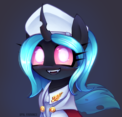 Size: 2575x2472 | Tagged: safe, artist:opal_radiance, derpibooru import, oc, oc:queen skytia, changeling, queen, solo