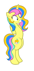 Size: 1723x3608 | Tagged: safe, artist:equestria secret guard, artist:radiantrealm, derpibooru import, oc, oc only, oc:lemon, pony, unicorn, arm behind back, belly button, bipedal, female, helpless, horn, mare, sexy, simple background, solo, tied up, transparent background, unicorn oc