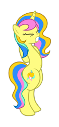 Size: 1723x3672 | Tagged: safe, artist:equestria secret guard, artist:radiantrealm, derpibooru import, oc, oc only, oc:lemon, pony, unicorn, arm behind back, belly button, bipedal, female, helpless, horn, mare, sexy, simple background, solo, tied up, transparent background, unicorn oc