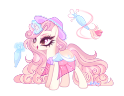 Size: 1920x1490 | Tagged: safe, artist:gloriaartist, derpibooru import, oc, pony, unicorn, clothes, female, hat, magic, magical lesbian spawn, mare, offspring, parent:cinnamon chai, parent:fluttershy, simple background, solo, transparent background, umbrella