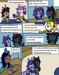 Size: 1357x1727 | Tagged: safe, artist:ask-luciavampire, derpibooru import, oc, alicorn, pony, undead, unicorn, vampire, vampony, werewolf, zebra, comic, tumblr