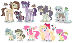Size: 1280x759 | Tagged: safe, artist:shebasoda, derpibooru import, li'l cheese, oc, oc:ametrine 'mineral' pie, oc:basalt meringue pie, oc:buttercream pie, oc:honey bunny pie, oc:mossy pebble pie, oc:mud pie, oc:sedimentary stone pie, oc:shale sandwich, oc:slate sandwich, earth pony, pegasus, pony, the last problem, bald face, base used, blaze (coat marking), body freckles, body markings, bow, brother and sister, brothers, closed mouth, coat markings, colored eartips, colored eyelashes, colored hooves, colored pupils, colt, countershading, cousins, dirt, ear freckles, ear piercing, earring, ears back, earth pony oc, eyeshadow, facial markings, female, filly, foal, folded wings, freckles, frown, golden eyes, green eyes, grin, hair bow, height difference, jewelry, leg freckles, lidded eyes, lightly watermarked, long tail, looking at you, magical gay spawn, magical lesbian spawn, makeup, male, next generation, offspring, pale belly, parent:cheese sandwich, parent:fluttershy, parent:limestone pie, parent:marble pie, parent:maud pie, parent:mud briar, parent:octavio pie, parent:pinkie pie, parent:trouble shoes, parent:zephyr breeze, parents:cheesavio, parents:flutterpie, parents:limebreeze, parents:marbleshoes, parents:maudbriar, pegasus oc, piercing, ponytail, raised hoof, raised leg, rock, siblings, sideburns, simple background, sisters, smiling, socks (coat marking), stallion, standing, tail, teal eyes, transparent background, twins, watermark, wings