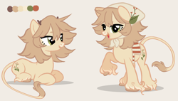 Size: 2048x1166 | Tagged: safe, artist:daffidaizy, derpibooru import, oc, oc only, oc:fragrant cloves, earth pony, pony, base used, cloven hooves, earth pony oc, leonine tail, ponysona, tail, unshorn fetlocks