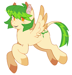 Size: 878x928 | Tagged: safe, artist:beetlepaws, derpibooru import, oc, oc only, oc:ivy blossom, bat pony, hybrid, pegasus, bangs, bat pony oc, colored wings, cutie mark, fangs, female, flying, green hair, green mane, mare, orange eyes, pegasus oc, simple background, solo, spread wings, transparent background, two toned mane, two toned wings, wings