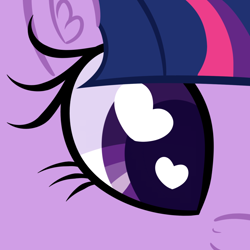 Size: 1280x1280 | Tagged: safe, artist:princessfaeron, derpibooru import, twilight sparkle, pony, heart, heart eyes, solo, wingding eyes