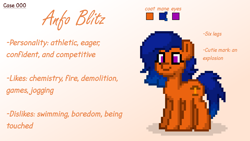 Size: 1920x1080 | Tagged: safe, derpibooru import, oc, oc only, oc:anfo blitz, earth pony, pony, extra legs, gradient background, multiple legs, multiple limbs, mutant, photoshop, pony town, reference sheet, six legs, solo