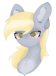 Size: 1772x2363 | Tagged: safe, alternate version, artist:sodapop sprays, derpibooru import, derpy hooves, pegasus, pony, bust, chest fluff, commission, ear fluff, ears, portrait, simple background, solo, transparent background, ych result, your character here