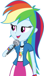 Size: 3000x5224 | Tagged: safe, artist:cloudy glow, derpibooru import, rainbow dash, equestria girls, friendship games, .ai available, microphone, simple background, solo, transparent background, vector