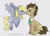 Size: 3500x2500 | Tagged: safe, artist:cursed soul, derpibooru import, derpy hooves, doctor whooves, earth pony, pegasus, pony, g4, couple, cute, duo, eyes closed, female, gray background, male, mare, noseboop, nuzzling, ponyville, simple background, sketch, smiling, smiling at each other, stallion, straight