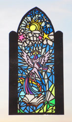 Size: 2805x4769 | Tagged: safe, alternate version, artist:malte279, derpibooru import, part of a set, twilight sparkle, twilight sparkle (alicorn), alicorn, cardboard, craft, stained glass, transparent paper