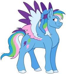 Size: 1186x1331 | Tagged: safe, artist:malphym, derpibooru import, oc, oc only, oc:dazzle flash, pegasus, pony, colored wings, female, magical lesbian spawn, mare, multicolored wings, offspring, parent:rainbow dash, parent:trixie, parents:trixdash, simple background, solo, transparent background, wings
