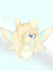 Size: 2472x3297 | Tagged: safe, artist:sodapop sprays, derpibooru import, oc, oc only, oc:sonata sprays, angel, pony, bust, chest fluff, commission, ear fluff, ears, looking at you, solo, ych result