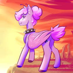 Size: 2000x2000 | Tagged: safe, artist:lake_reu, derpibooru import, oc, pony, collar, female, present