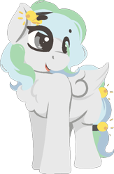 Size: 570x876 | Tagged: safe, artist:rhythmpixel, derpibooru import, oc, oc only, oc:river chime, pegasus, pony, bells, female, lineless, mare, simple background, smiling, solo, transparent background