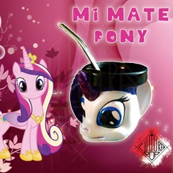 Size: 1080x1080 | Tagged: safe, artist:culturapopmdq, derpibooru import, princess cadance, alicorn, unicorn, 3d print, argentina, irl, mate, photo, selling, store, straw