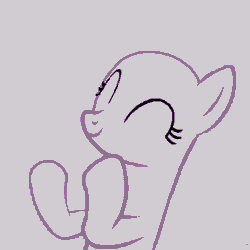 Size: 360x360 | Tagged: safe, artist:massiveselection, derpibooru import, earth pony, pony, animated, bald, base, clapping, clapping ponies, eyes closed, female, gif, mare, smiling, solo, template