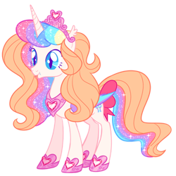Size: 828x828 | Tagged: safe, artist:shebasoda, derpibooru import, oc, oc only, oc:frosting sparkle pie, alicorn, bat pony, bat pony alicorn, pony, :p, alicornified, bat wings, bow, closed mouth, colored eyelashes, colored pupils, colored wings, crown, ear tufts, fangs, folded wings, hoof shoes, horn, jewelry, multicolored wings, peytral, race swap, regalia, simple background, slit eyes, smiling, sparkly mane, sparkly tail, standing, tail, tail bow, teal eyes, tiara, tongue, tongue out, transparent background, wings