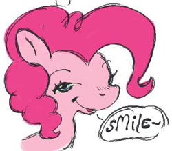 Size: 400x350 | Tagged: safe, artist:ponywizards, derpibooru import, pinkie pie, earth pony, pony, simple background, solo, white background