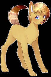 Size: 600x900 | Tagged: safe, derpibooru import, oc, oc only, oc:maron_the_happydog, diamond dog, dog, earth pony, hybrid, black background, diamond dog oc, earth pony oc, hybrid oc, simple background, solo