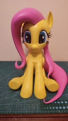 Size: 1154x2052 | Tagged: safe, derpibooru import, fluttershy, 3d print, female, sitting, solo