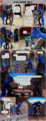 Size: 2000x5190 | Tagged: safe, artist:stellarator, derpibooru import, princess luna, sonata dusk, anthro, unguligrade anthro, comic:we will be adored, 3d, blender, blender cycles, comic, cycles render, dancing, dream, female, jewelry, kissing, lesbian, regalia