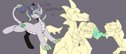 Size: 1500x644 | Tagged: safe, artist:kedi94, derpibooru import, rarity, spike, oc, oc:lilac glamour, dracony, hybrid, pony, unicorn, female, fire, fire breath, interspecies offspring, male, offspring, older, older spike, parent:rarity, parent:spike, parents:sparity, shipping, simple background, sparity, straight