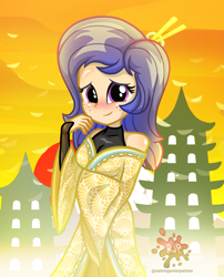 Size: 2015x2490 | Tagged: safe, artist:rjp.rammy, derpibooru import, oc, oc:margaret hailey, equestria girls, clothes, female, kimono (clothing), solo