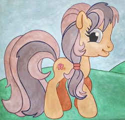 Size: 2251x2160 | Tagged: safe, artist:lilacdash, derpibooru import, scootaloo (g3), earth pony, pony, g3, g3.5, female, looking at you, mare, solo, traditional art