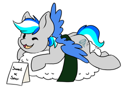 Size: 2093x1542 | Tagged: safe, artist:noxi1_48, derpibooru import, oc, oc only, oc:hawker hurricane, pegasus, pony, colored wings, daily dose of friends, lying down, simple background, solo, transparent background, two toned wings, wings