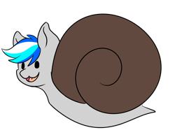 Size: 2060x1618 | Tagged: safe, artist:noxi1_48, derpibooru import, oc, oc only, oc:hawker hurricane, original species, pony, daily dose of friends, simple background, snail, snail pony, solo, transparent background