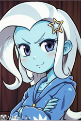 Size: 1024x1536 | Tagged: safe, ai content, derpibooru import, machine learning generated, trixie, equestria girls