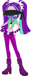 Size: 1020x2508 | Tagged: safe, artist:imperfectxiii, derpibooru import, edit, aria blaze, equestria girls, rainbow rocks, blindfold, gag, moody, simple background, solo, transparent background