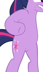 Size: 896x1499 | Tagged: safe, artist:fufik, derpibooru import, edit, twilight sparkle, unicorn twilight, pony, unicorn, equestria girls, equestria girls (movie), belly, bipedal, cropped, female, mare, pictures of bellies, simple background, solo, transparent background, vector, vector edit, wavy mouth