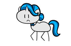 Size: 1824x1200 | Tagged: safe, artist:mystery shore, derpibooru import, dj pon-3, vinyl scratch, pony, unicorn, in a nutshell, bowtie, female, in a nutshell but mirror version, mare, mirror universe, simple background, solo, stick pony, transparent background, vinyl class