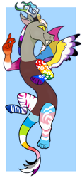 Size: 820x1773 | Tagged: safe, artist:malphym, derpibooru import, discord, draconequus, abstract background, aroace pride flag, aromantic pride flag, asexual pride flag, bisexual pride flag, coat markings, colored horn, colored wings, colored wingtips, gay pride flag, genderfluid pride flag, horn, lesbian pride flag, lgbt, lgbtq, male, mouthpiece, nonbinary pride flag, pangender pride flag, pansexual pride flag, pride, pride flag, queer pride flag, rainbow flag, smiling, solo, transgender pride flag, wings