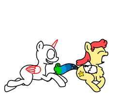 Size: 3351x3023 | Tagged: safe, artist:professorventurer, derpibooru import, oc, oc:power star, pegasus, base, chase, pegasus oc, rule 85, running, scared, screaming, super mario 64