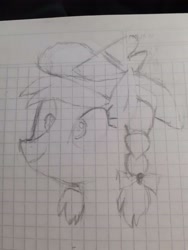 Size: 3096x4128 | Tagged: safe, artist:sargento pimienta, derpibooru import, candy apples, apple family member, braid, female, graph paper, sketch, solo, traditional art