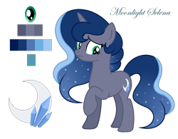 Size: 2497x1951 | Tagged: safe, artist:lunerymish, derpibooru import, oc, oc only, oc:moonlight selena, pony, unicorn, base used, ethereal mane, ethereal tail, female, mare, offspring, parent:king sombra, parent:princess luna, parents:lumbra, raised hoof, raised leg, simple background, solo, tail, transparent background