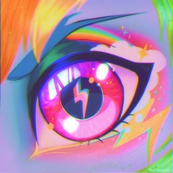 Size: 1000x1000 | Tagged: safe, artist:nettlemoth, derpibooru import, rainbow dash, pegasus, pony, close-up, cutie mark eyes, extreme close-up, eyeshadow, face paint, female, looking at you, makeup, mare, solo, wingding eyes