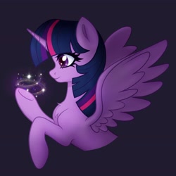 Size: 3808x3808 | Tagged: safe, artist:karitcaa, derpibooru import, twilight sparkle, twilight sparkle (alicorn), alicorn, pony, g4, female, high res, mare, solo, sparkles