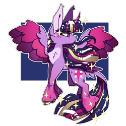 Size: 2000x2000 | Tagged: safe, artist:caprania, derpibooru import, twilight sparkle, twilight sparkle (alicorn), alicorn, pony, chest fluff, rainbow power, solo