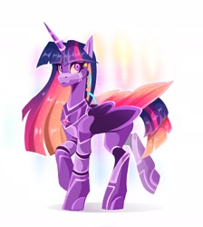 Size: 1832x2048 | Tagged: safe, artist:buvanybu, derpibooru import, twilight sparkle, twilight sparkle (alicorn), alicorn, pony, robot, robot pony, solo