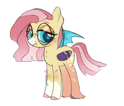 Size: 1644x1417 | Tagged: safe, artist:arodovecaidwa, derpibooru import, oc, oc only, oc:cilan shy, hybrid, female, filly, foal, glasses, interspecies offspring, offspring, parent:discord, parent:fluttershy, parents:discoshy, simple background, solo, transparent background, young