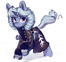 Size: 1115x1048 | Tagged: safe, artist:shouldbedrawing, derpibooru import, oc, oc only, pony, unicorn, coat markings, female, looking at you, mare, raised hoof, raised leg, simple background, solo, white background