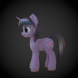 Size: 1048x1048 | Tagged: safe, derpibooru import, twilight sparkle, unicorn twilight, pony, unicorn, 3d, 3d model, blender, wip