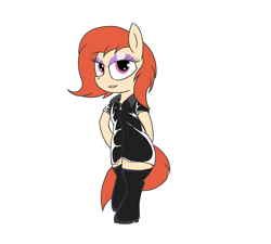 Size: 2000x1800 | Tagged: safe, artist:amateur-draw, derpibooru import, oc, oc only, oc:phosphor flame, earth pony, pony, semi-anthro, boots, clothes, dress, female, latex, latex clothes, latex dress, makeup, mare, shoes, solo