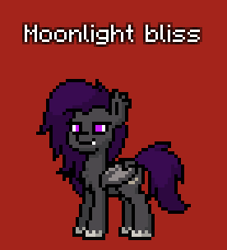 Size: 276x304 | Tagged: safe, derpibooru import, oc, oc only, oc:moonlight bliss, bat pony, pony, pony town, red background, simple background, solo